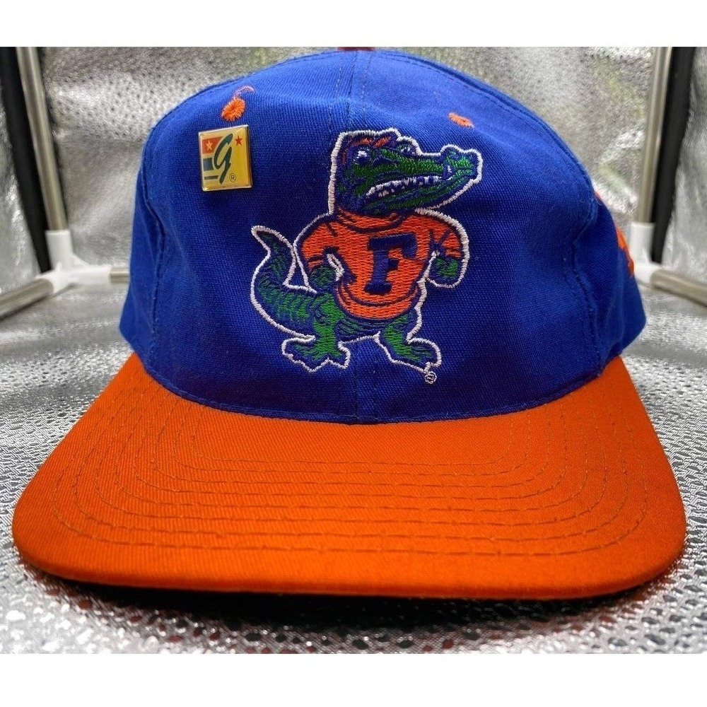 The Game Florida Gators Men 7 1/4 Blue Orange Vintage Embroidered Hat Pin‎ Cap
